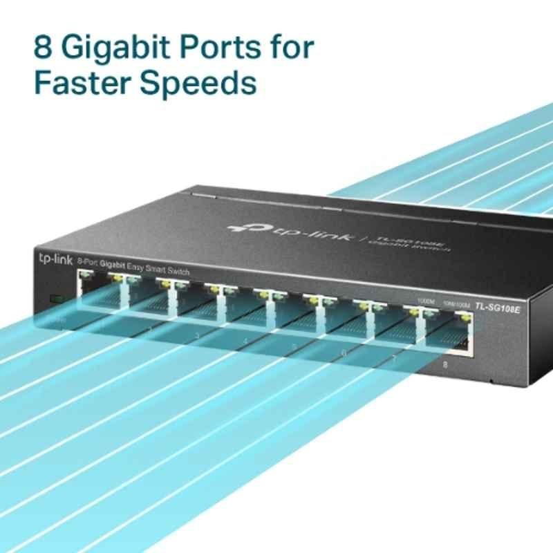 TP-Link TL-SG108E 8-Port Gigabit Unmanaged Pro Switch - view 3
