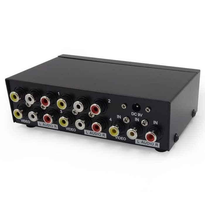Mak World 4 Way Audio Video AMP Splitter RCA 1 Input & 4 Output - view 2
