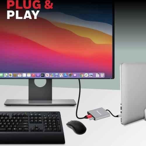 Honeywell 100W Type C to HDMI with PD Charging & USB 3.0 Adapter Support Ultra HD 4K, HC000009/ADP/SLV - view 2