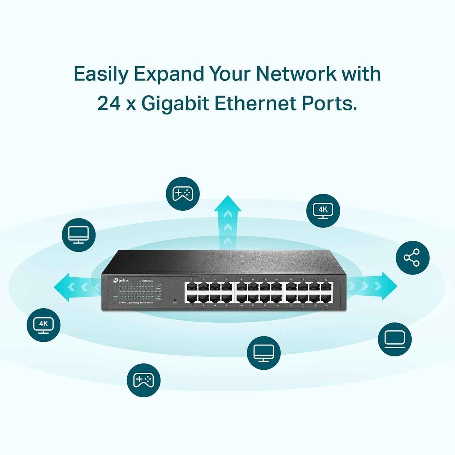 TP-Link TL-SG1024DE 24-Port Gigabit Easy Smart Switch - view 3