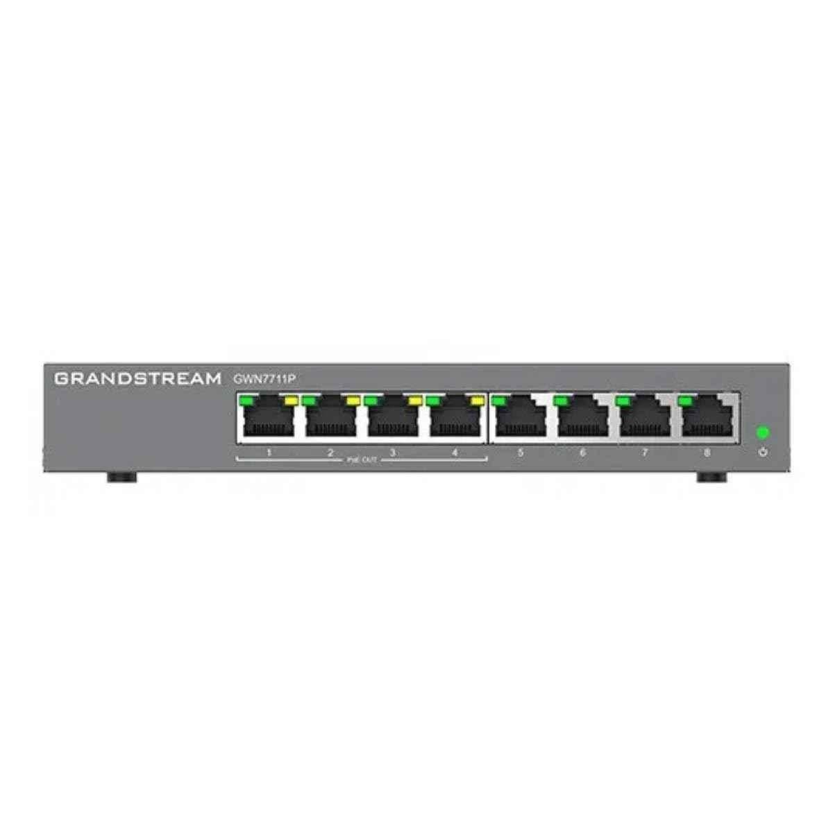 Grandstream 8x GigE & 4x PoE/PoE+ Layer 2-Lite Managed Network Switch, GWN7711P - view 1