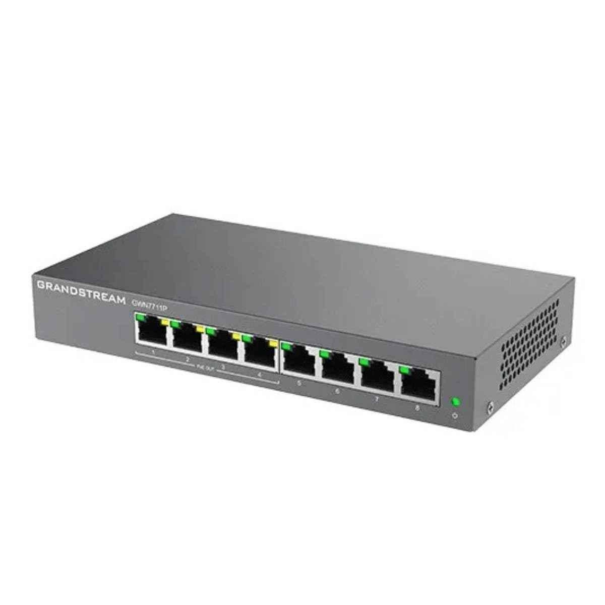 Grandstream 8x GigE & 4x PoE/PoE+ Layer 2-Lite Managed Network Switch, GWN7711P - view 2