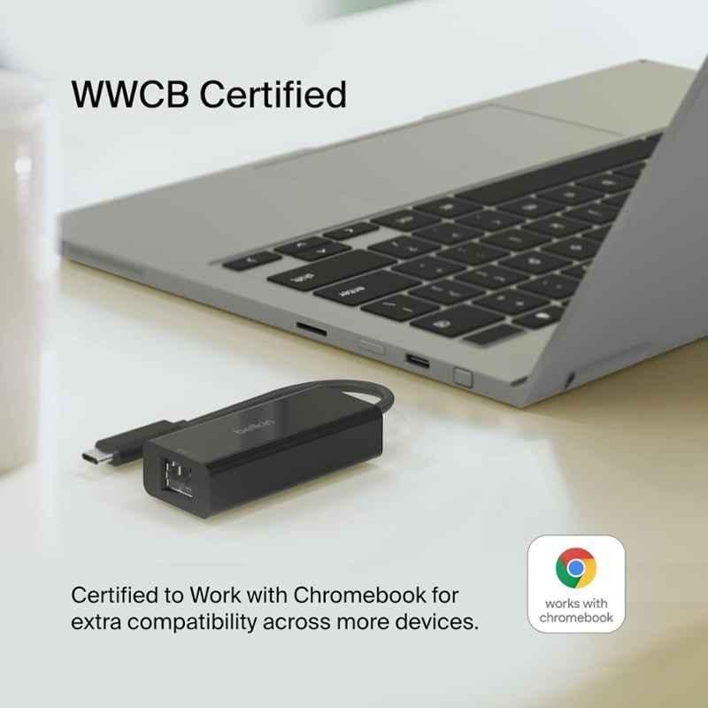Belkin USB-C to Ethernet Adapter, INC012btBK - view 2