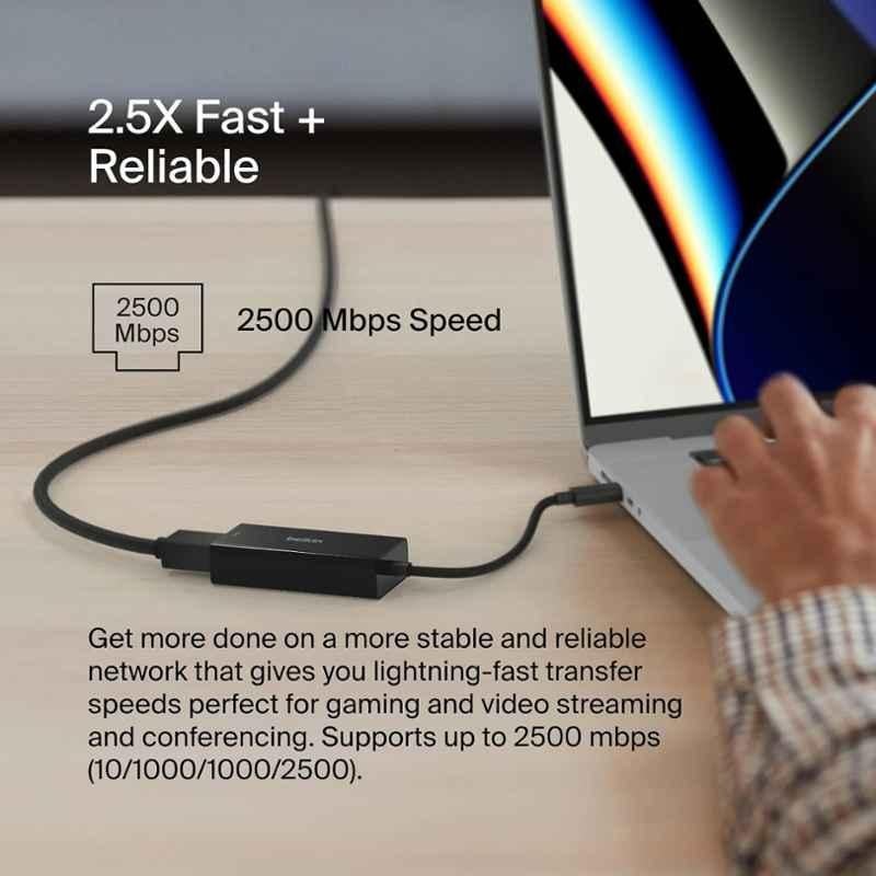 Belkin USB-C to Ethernet Adapter, INC012btBK - view 3