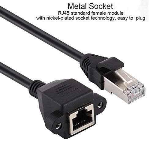 Mak World 0.3m Black Rj45male to Female Panel mount LAN Cable Adapter - view 4