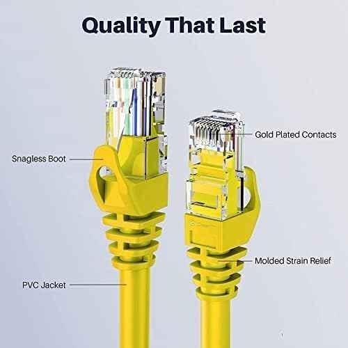 Mak World 2m Yellow RJ45 Cat 6 Patch Ethernet Lan Cable - view 3
