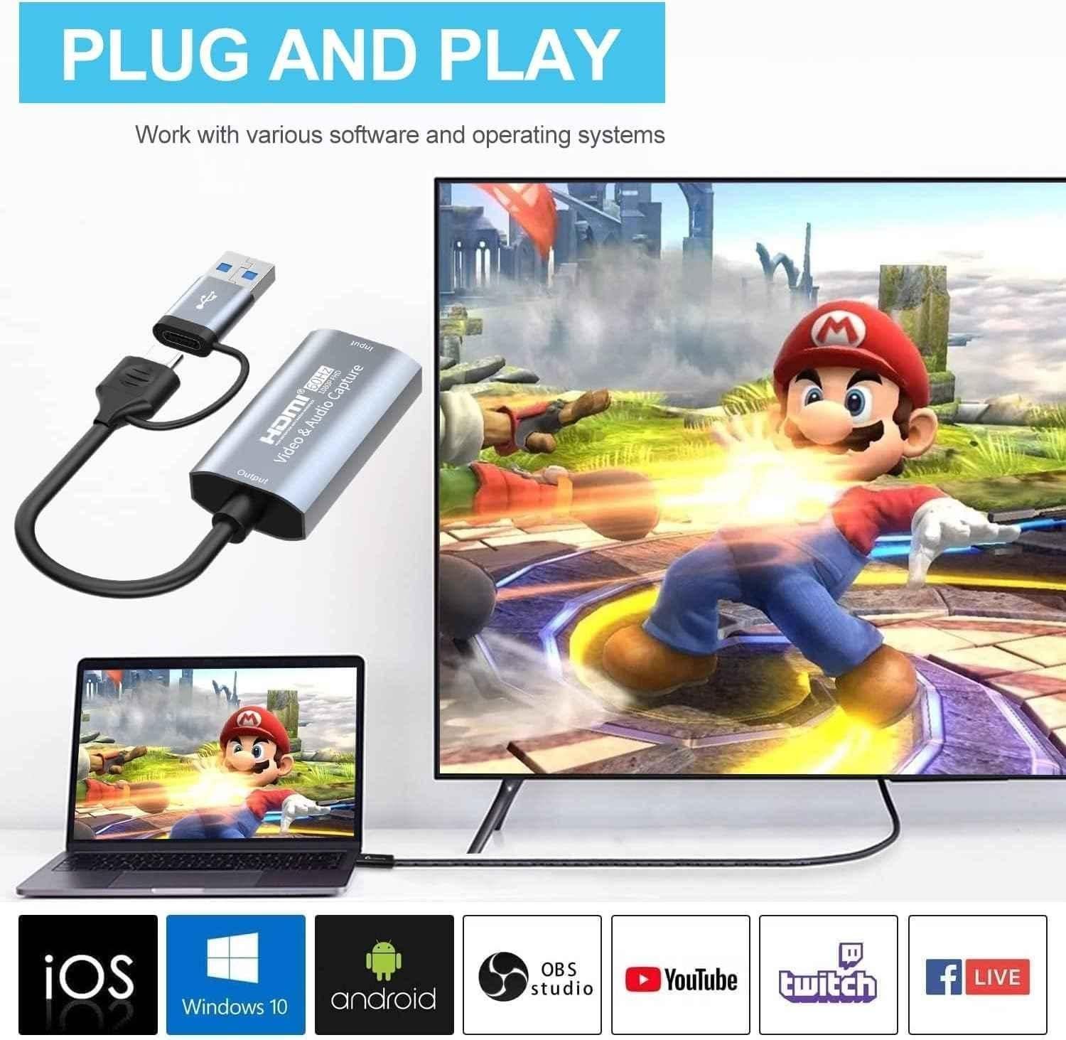 Mak World 60Hz 1080p HDMI to USB 3.0 Video Capture Card for Mac, Windows & Android - view 1