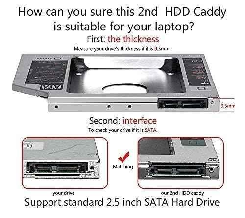 Mak World Universal 12.7mm SATA to SATA 2nd SSD HDD Hard Drive Caddy Adapter for SSD & HDD - view 3
