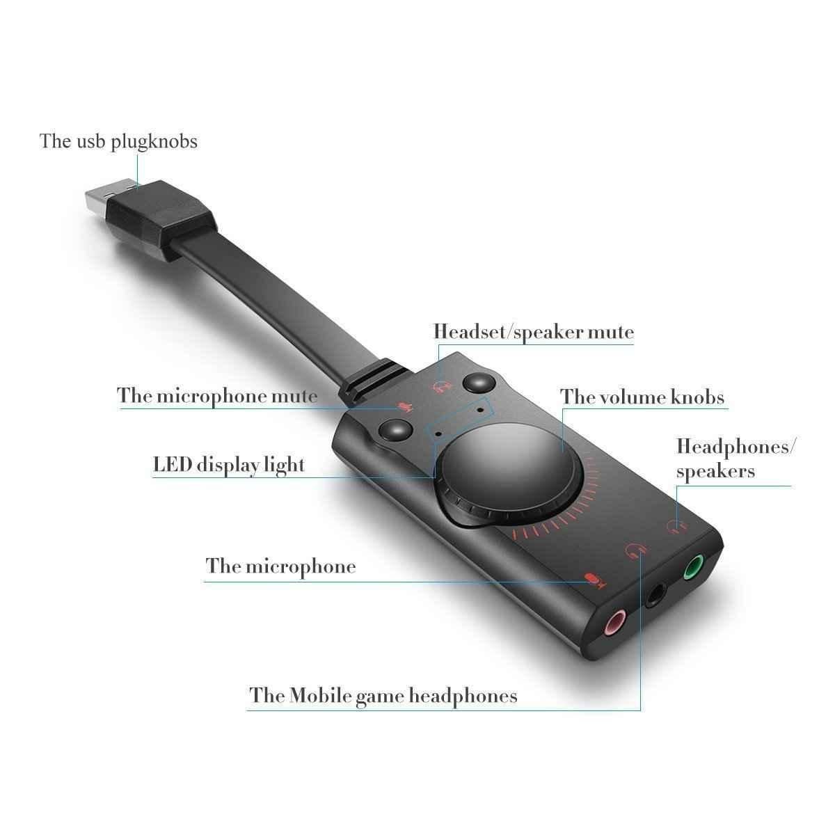 Mak World USB to Stereo Audio External Sound Adapter for Windows & Mac - view 3