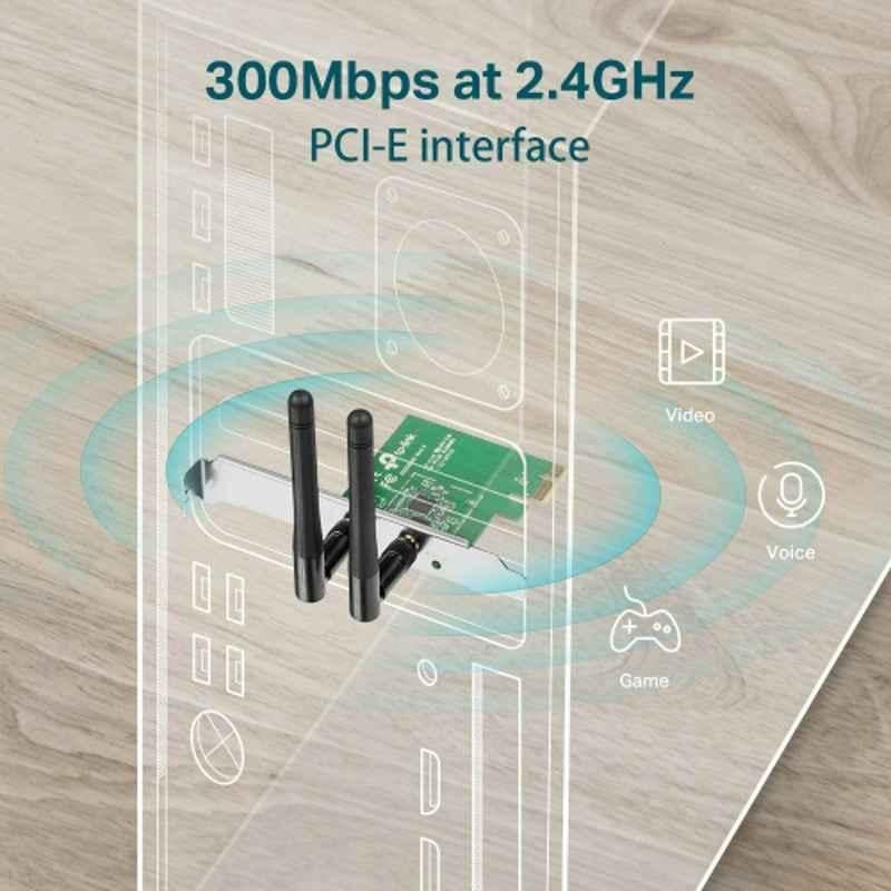 TP-Link 300Mbps Wireless N PCI Express Adapter for Desktop, TL-WN881ND - view 3