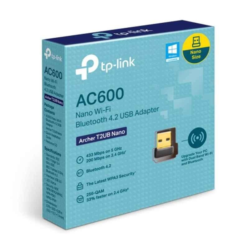 TP-Link AC600 433Mbps Dual Band Wi-Fi Bluetooth 4.2 USB Adapter, Archer T2UB Nano - view 2