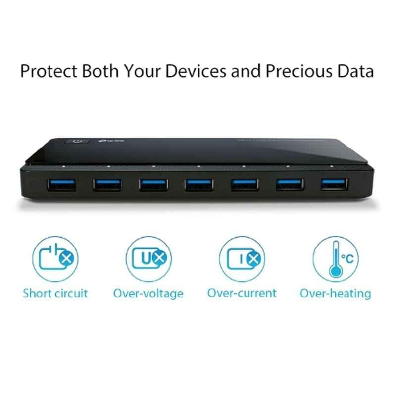 TP-Link 7-Port USB 3.0 Data Hub with 2-Port Smart Charger, UH720 - view 3