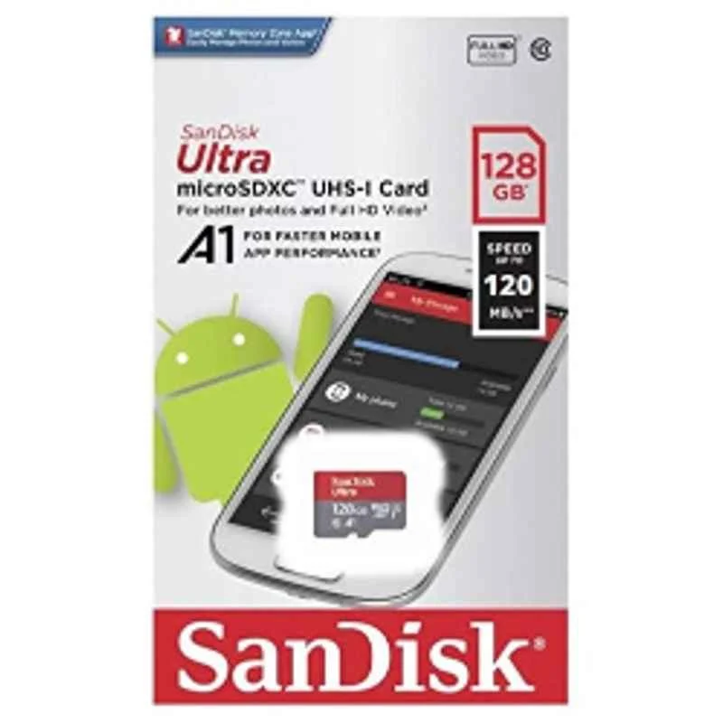 Sandisk 128GB MicroSDXC Memory Card, SDSQUA4-128G-GN6MN - view 3