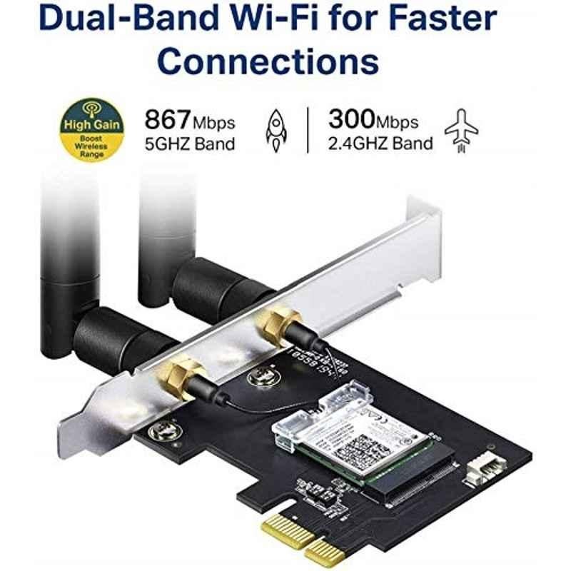TP-Link AC1200 Wi-Fi Bluetooth 4.2 PCI Express Adapter with Two Antennas, T5E - view 4