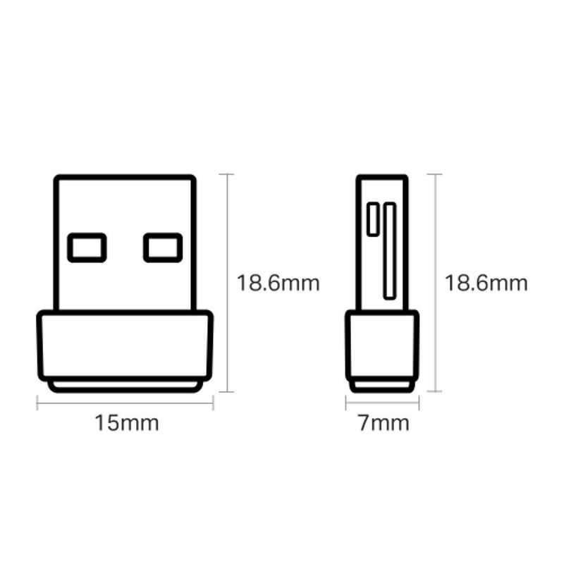 TP-Link AC600 433Mbps USB Wi-Fi Dual Band Wireless Network Adapter for PC Desktop & Laptop, Archer T600U Nano - view 2