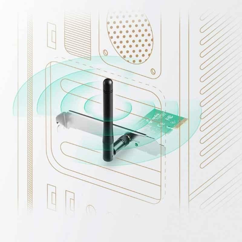 TP-Link 150Mbps Wireless N PCI Express Adapter with Detachable Omni Directional Antenna, TL-WN781ND - view 2