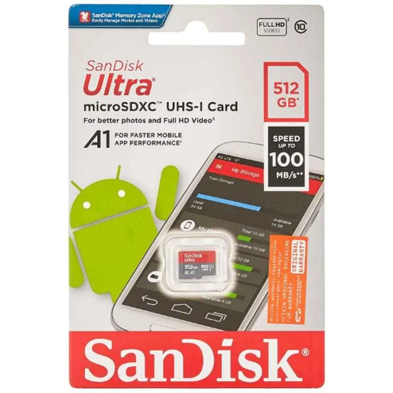 Sandisk 512GB MicroSDXC Memory Card, SDSQUA4-512G-GN6MN - view 4