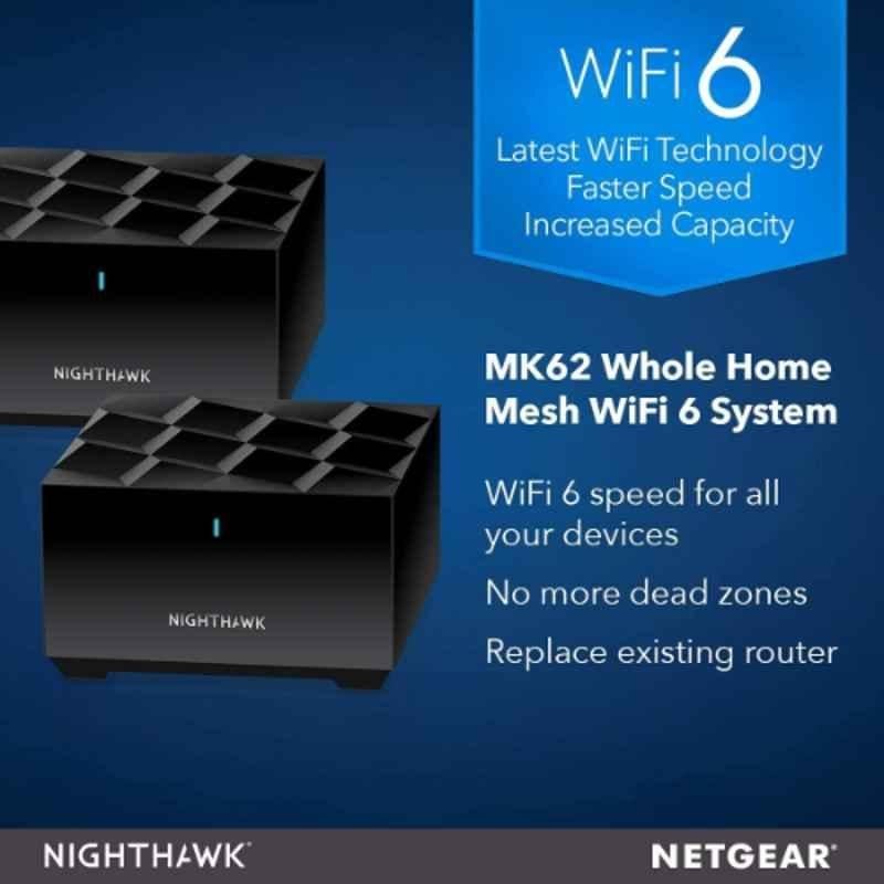 Netgear MK62-100PES AX1800 1.8Gbps Nighthawk Wi-Fi 6 Router - view 1