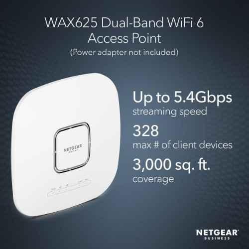 Netgear AX5400 5.4Gbps Dual-Band PoE Multi-Gig Insight Managed WiFi 6 Access Point, WAX 625 - view 2