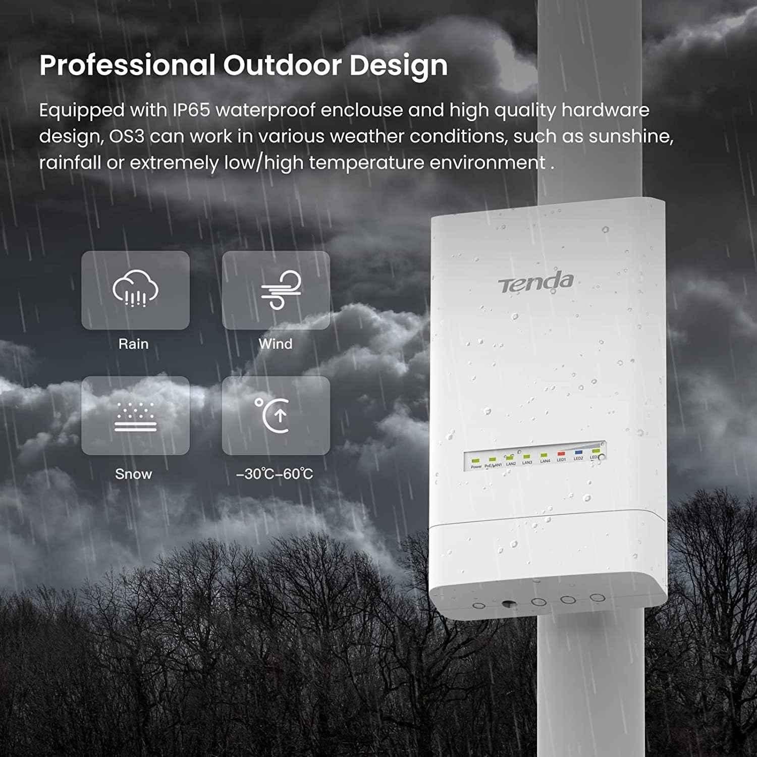Tenda OS3 867Mbps 5GHz 12dBi 11AC Outdoor Point to Point Wireless Bridge CPE - view 3