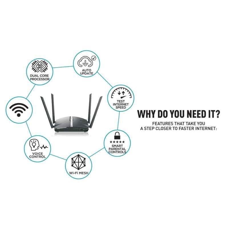 D-Link EXO DIR-1360 AC1300 Smart Mesh Wi-Fi Router - view 3
