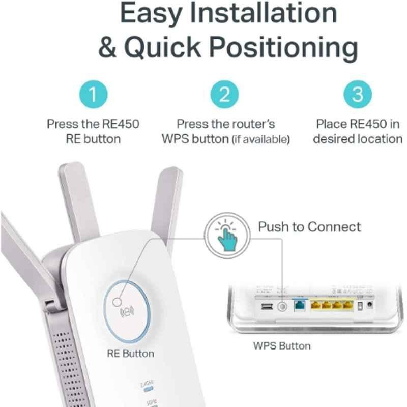 TP-Link RE450 450-1300Mbps Wi-Fi Range Extender, AC1750 - view 3