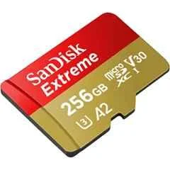 SanDisk Extreme 256GB MicroSDXC UHS-I Memory Card, SDSQXAH-256G-GN6MN - view 1