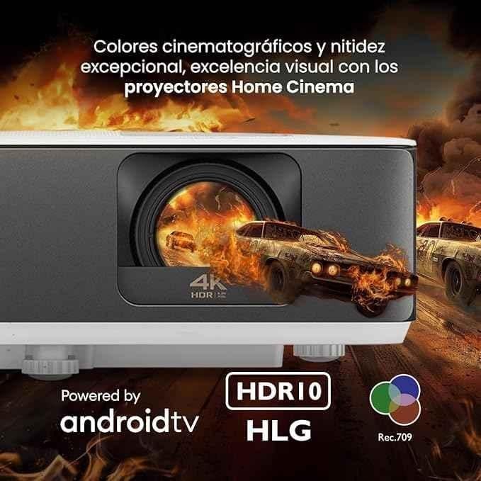 BenQ TK700 3200 ANSI lumens DLP Home Cinema Projector, 4K UHD HDR, 200" Screen, Sports Mode, eARC, 16ms Low Input Lag, 2D Keystone,3D, Console Support - view 1