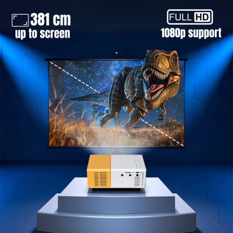 NReal Nova Go 4200 Lumens Mini Portable Projector, FHD 1080 Support, Dual Power Inputs, Power-Bank Compatible, USB, HDMI, Built-in Speakers, Remote - view 11
