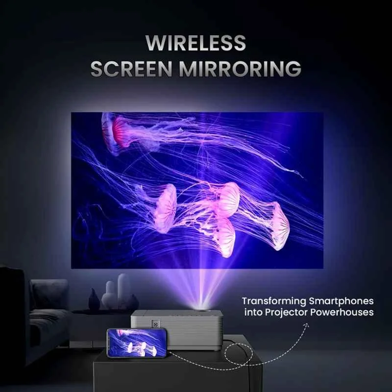 Portronics Beem 420 3200lm LED Portable Projector Native FHD 1080p, Bluetooth + USB + HDMI, iOS Screen Mirroring, 5W Speaker, 250" Screen, POR-1985 - view 3