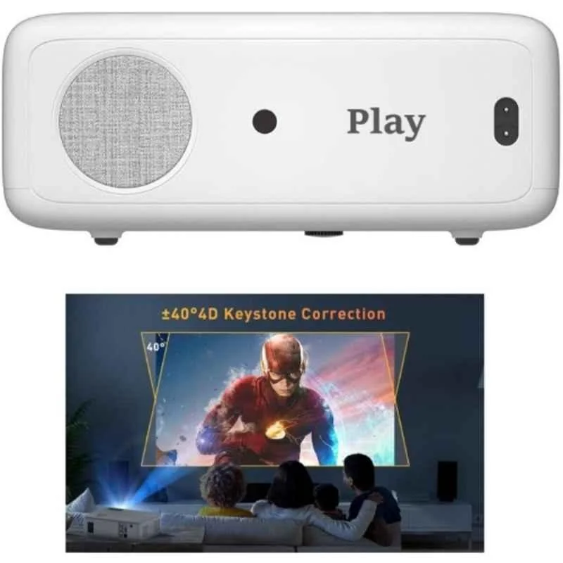 PLAY MP10 White 1280x800 Native Resolution 5500lm Android LED Professional Home Theatre Wireless Portable Projector - view 2