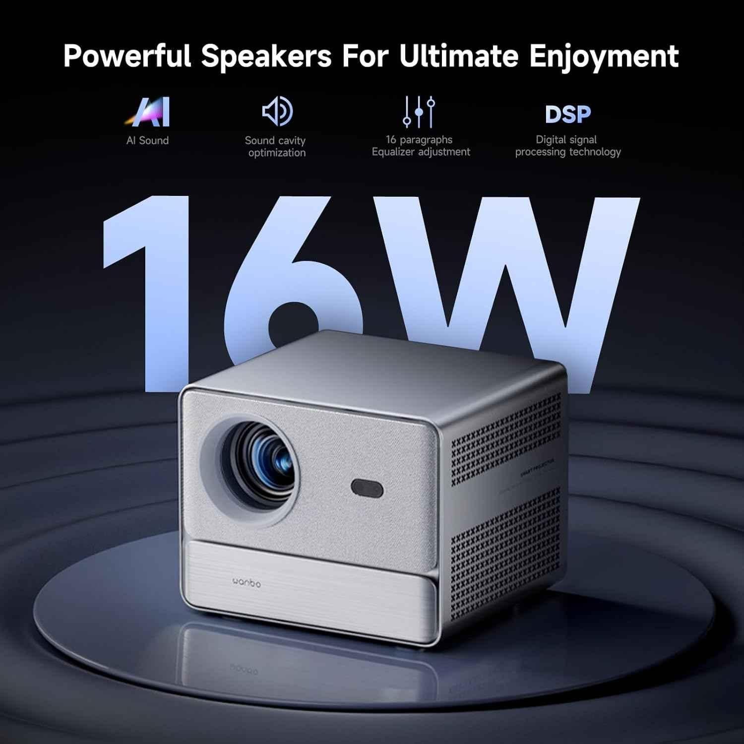 WANBO Davinci 1 Pro 15000 lumens Android 11 Projector, Native 1080p, 4K Support, Google Assistant, Dust Proof Engine, Chromecast, 16W Speaker - view 3