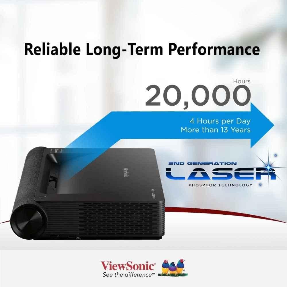 ViewSonic X2000L-4K 74W 3840x2160p 2000 ANSI Smart Projector with Dolby, DTS & 4K Support - view 4