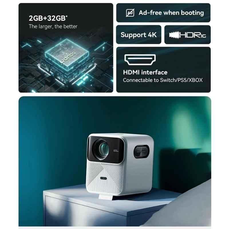 WANBO Mozart 1 18000 Lumens Android Projector, Native Full HD 1080p, 4K HDR, Dust Proof, Auto Focus + OA, 16W Speaker, Wi-Fi 6 + BT, Dual 8W Speakers - view 1