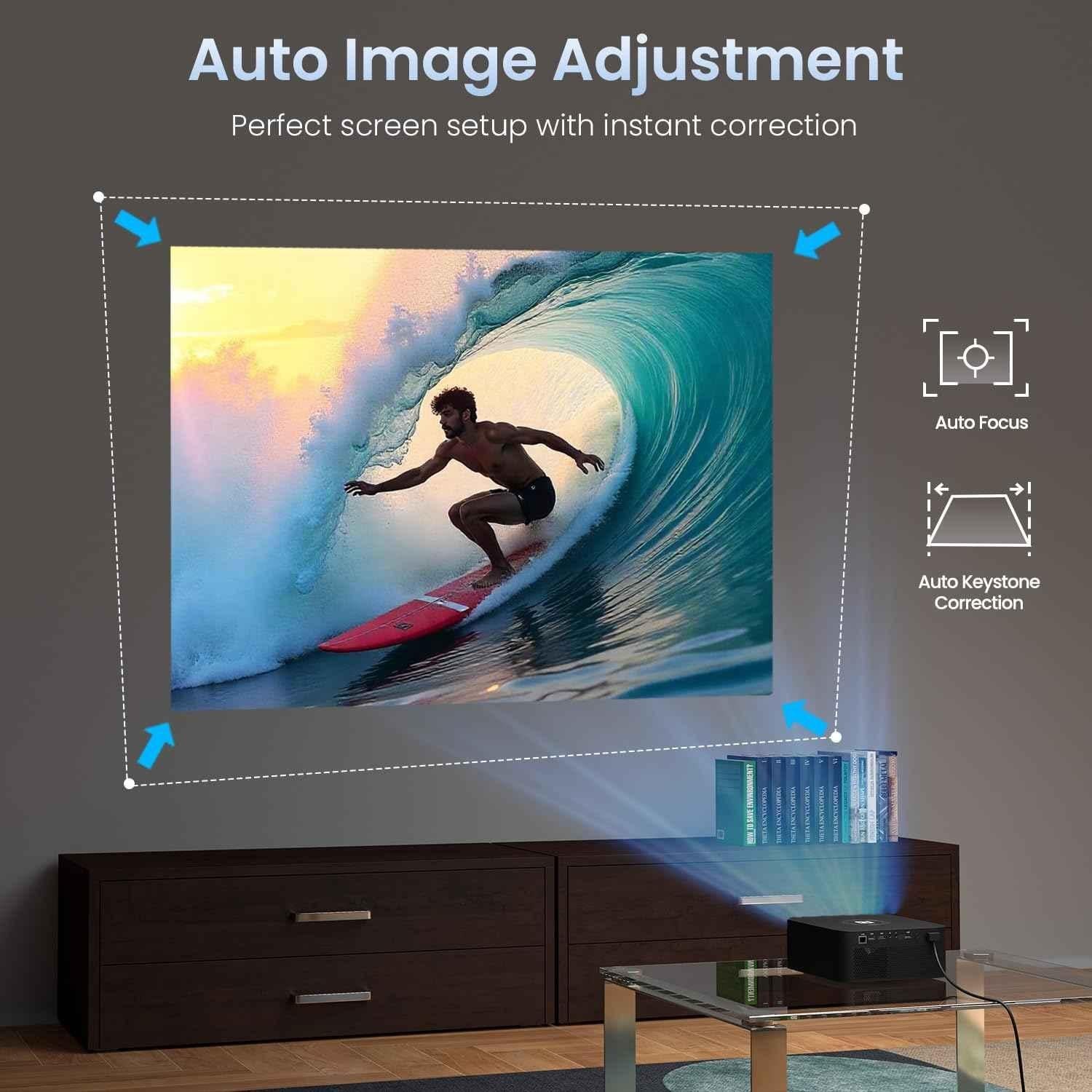 Portronics Beem 510 5300 Lumens Smart Projector, FHD 1080p Native with 4K Support, In-Built Streaming Apps, Bluetooth, Wi-fi, 5W Speaker, Auto Focus - view 1
