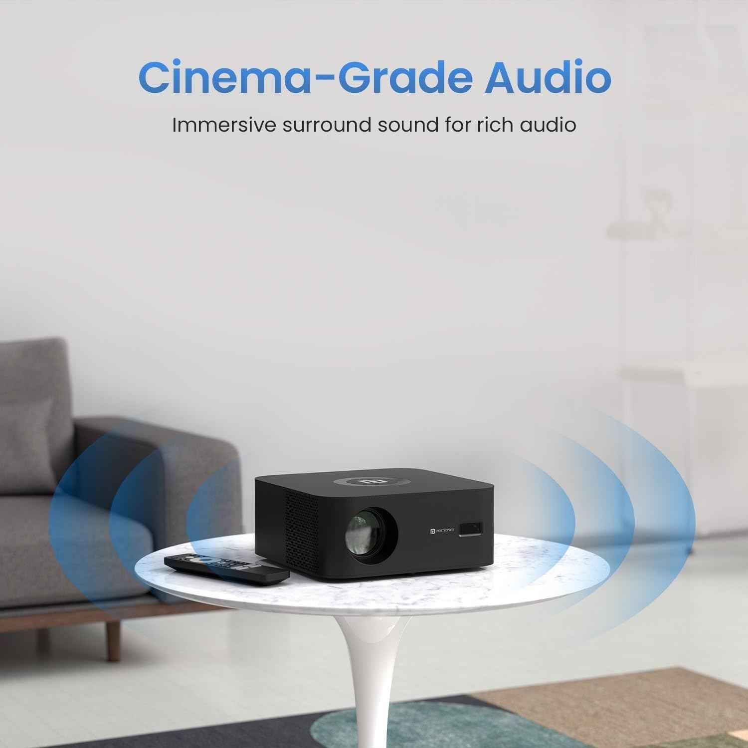 Portronics Beem 510 5300 Lumens Smart Projector, FHD 1080p Native with 4K Support, In-Built Streaming Apps, Bluetooth, Wi-fi, 5W Speaker, Auto Focus - view 3