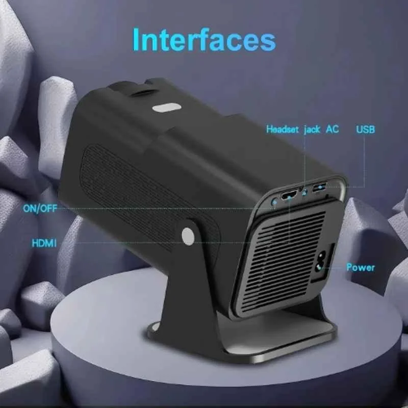 PLAY Freestyle Black 4K Decode 1080p FHD 5500lm Android 13 Auto Keystone BT Wireless Remote Portable Projector - view 2