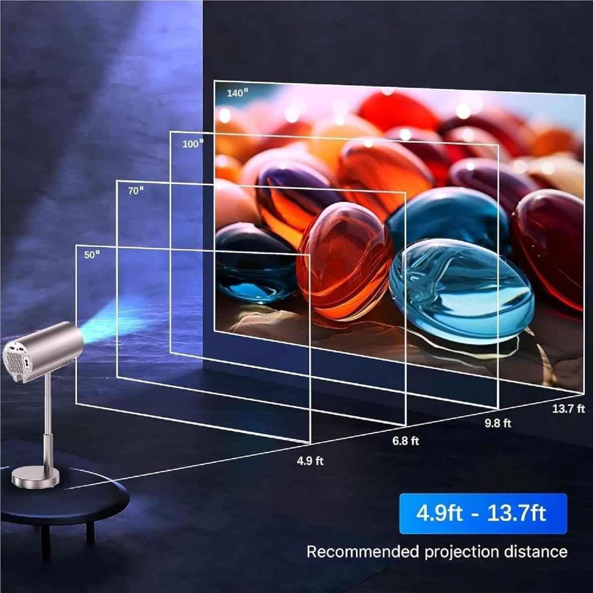 OneXsale LightBeam Plus Android 11 720p 4500lm Smart Projector with 4K Support & Built-in Powerful Speaker - view 1