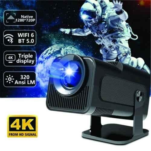 TecSox Panther 600 ANSI Lumens Android 11 Projector Native 780p, 4K Support, Wi-Fi 6 and Bluetooth, Auto Vertical Correction, 180 deg Rotatable (Black) - view 1