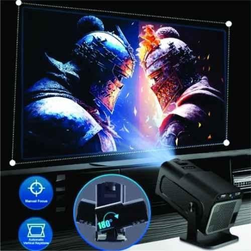 TecSox Panther 600 ANSI Lumens Android 11 Projector Native 780p, 4K Support, Wi-Fi 6 and Bluetooth, Auto Vertical Correction, 180 deg Rotatable (Black) - view 2