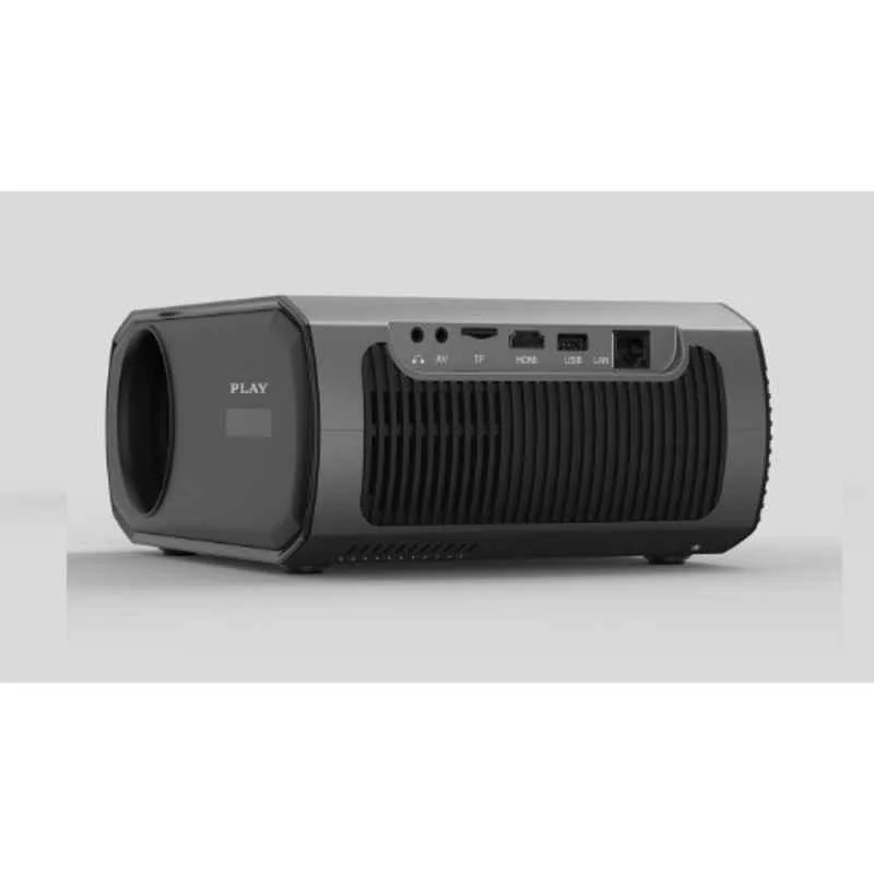 PLAY MK Pro Black Grey Native Full HD 1080p 16000lm 360 deg Rotation Electronic Zoom Dual Speaker Wireless Remote Portable Projector - view 4