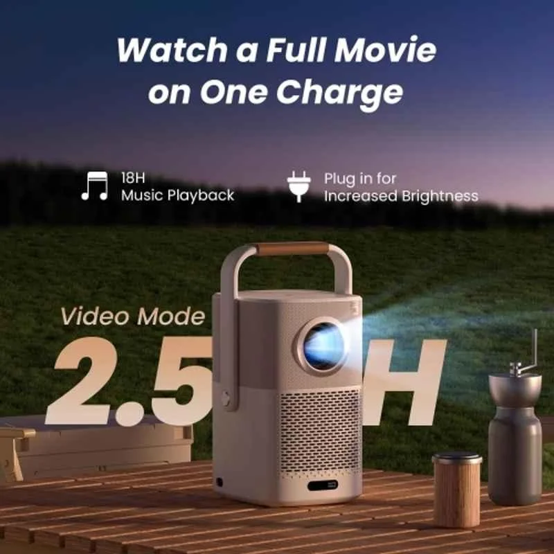 Yaber T2 Plus 450 ANSI Lumens Portable Smart Projector, Native 1080p FHD, Sounded by JBL Dolby Audio, Battery Built-in, Wi-Fi Bluetooth, NFC Quick Pair - view 5