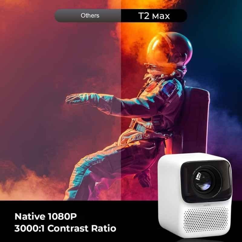 Wanbo T2 Max 1080p FHD 4K HDR Snow White Auto Focus Projector with 450 ANSI & Android 9.0 - view 2
