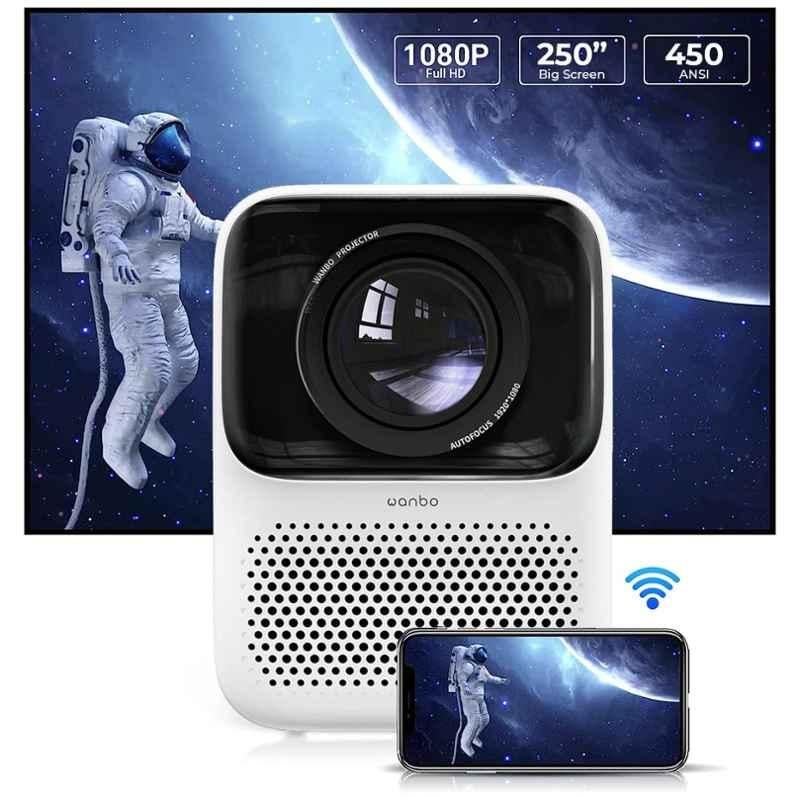 Wanbo T2 Max 1080p FHD 4K HDR Snow White Auto Focus Projector with 450 ANSI & Android 9.0 - view 3