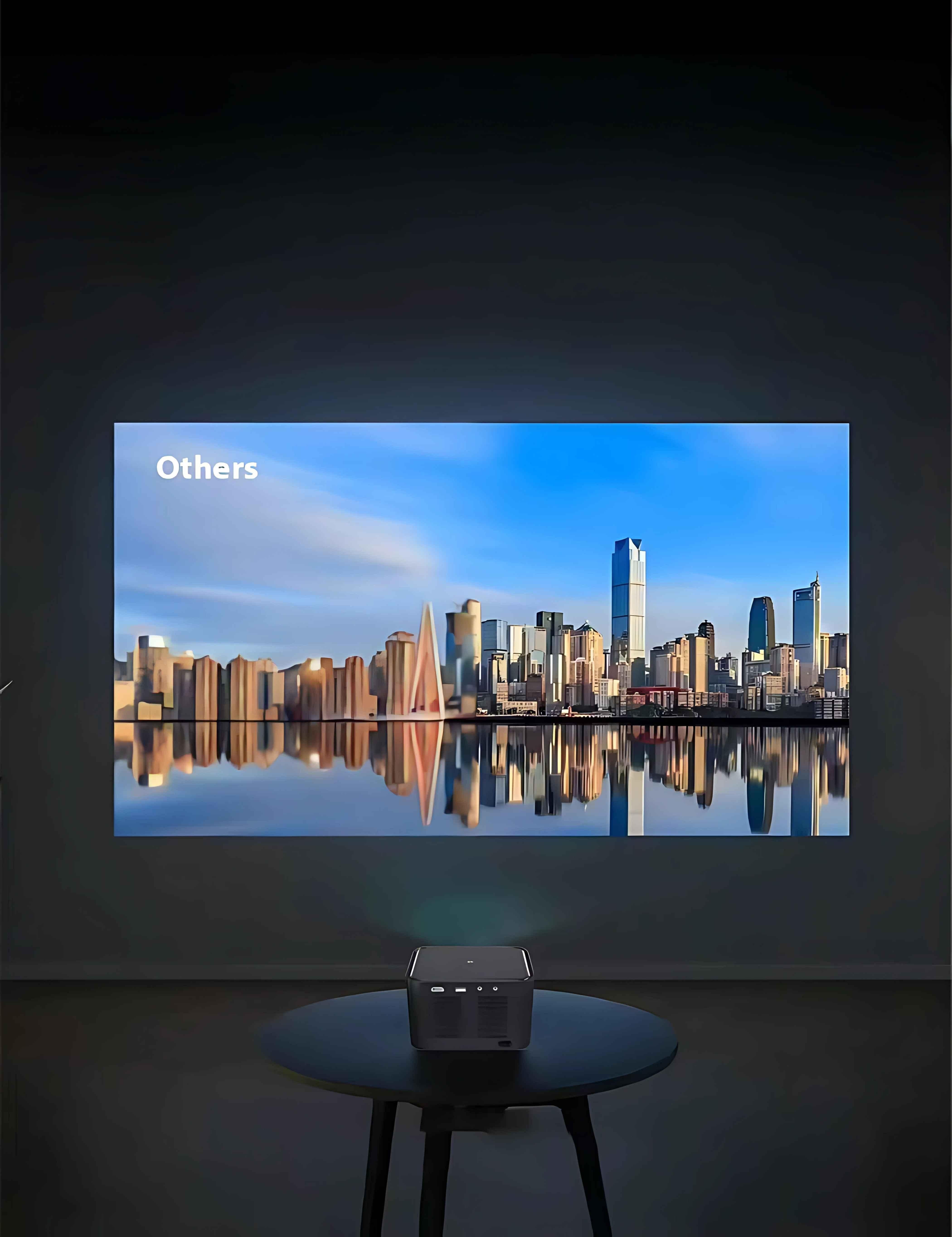 Cybernautt PJ07 6500 Lumens Android Portable Projector FHD 1080p Native, 4K UHD Support, Bluetooth + Wi-Fi, Screen Mirroring, 200 inch Screen (Black) - view 1