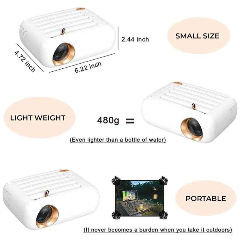 Tonzo Q2 2000lm FHD Portable LED Projector 720p Native 1080 Support|5G WiFi, USB & HDMI|176" Large Screen|Home,Office & School Use|1 Year Warranty - view 1