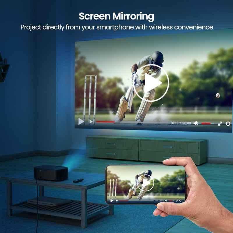 Portronics Beem 430 10000 lm LED Projector Native 1080p 4K UHD Support, Built-in Streaming Apps, 14W Speakers, Dolby Audio, Auto Focus (Black) - view 2