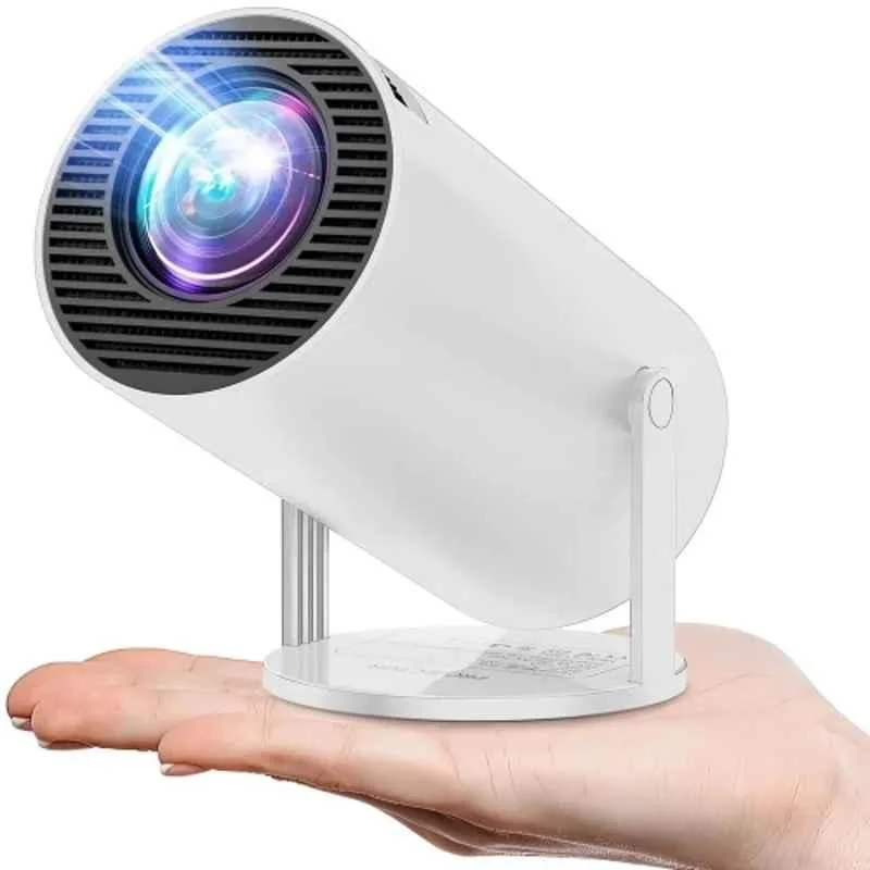 Punnkk HY300 4500 Lumens Portable Projector, Native 720p, 2K Support, Andorid 12, Wireless Screen Mirroring, WiFi + Bluetooth, InBulit Speaker (White) - view 9