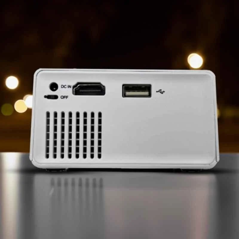 Tonzo LS-202 1500lm Portable Mini LED Projector 720p with Remote|AV,VGA,HDMI|Dual Power Input|Built-in-Speaker|1 Year Warranty|White & Blue - view 1