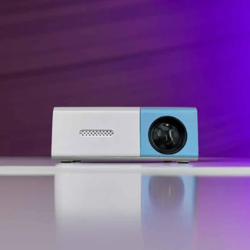 Tonzo LS-202 1500lm Portable Mini LED Projector 720p with Remote|AV,VGA,HDMI|Dual Power Input|Built-in-Speaker|1 Year Warranty|White & Blue - view 4